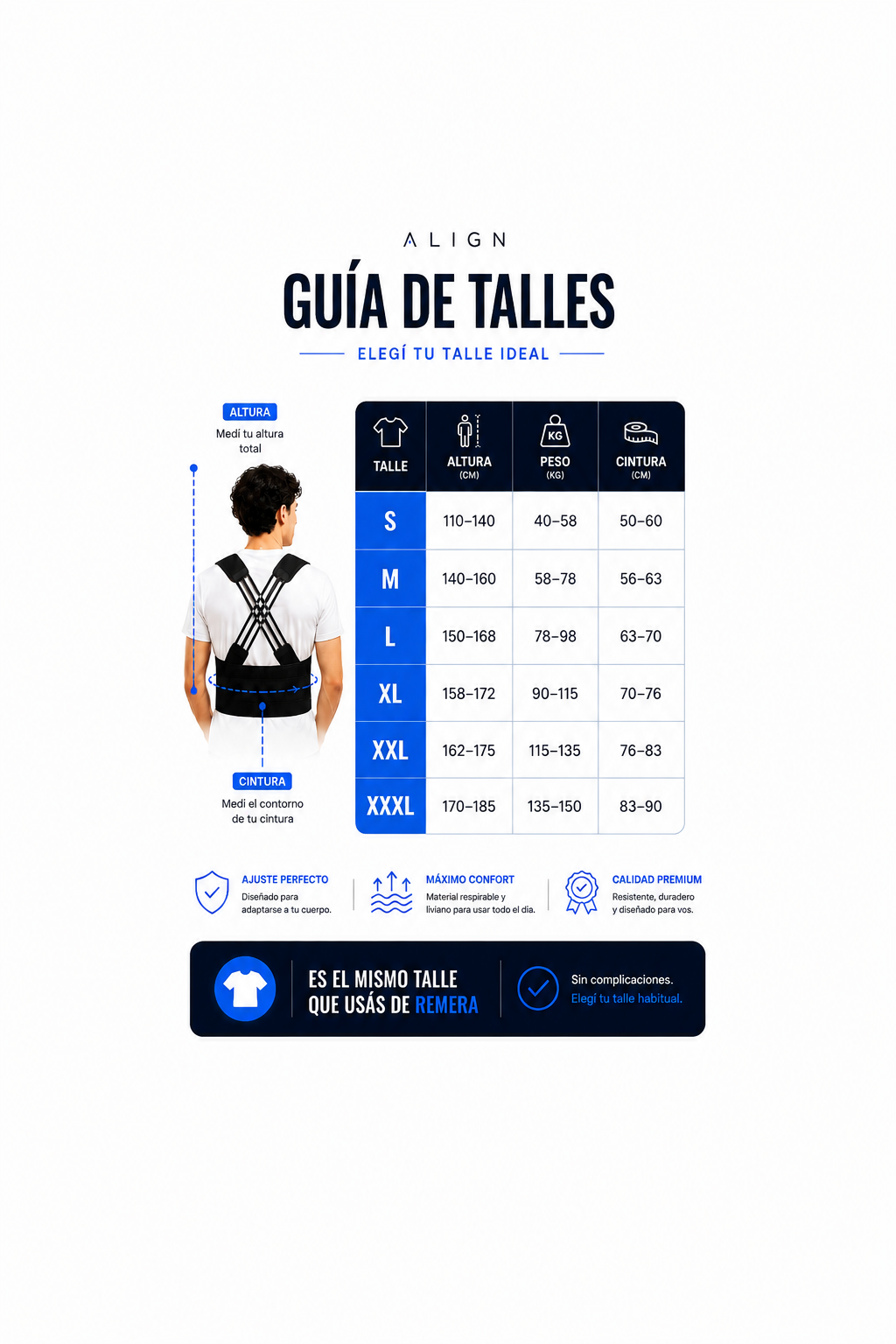 Corrector de Postura - ALIGN core